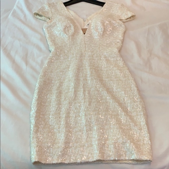 Dress the Population white Zoe sequin mini dress - Picture 6 of 8